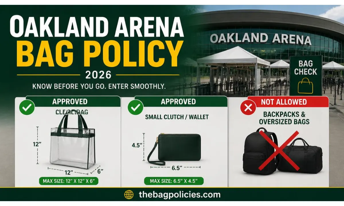 Oakland Arena Bag Policy